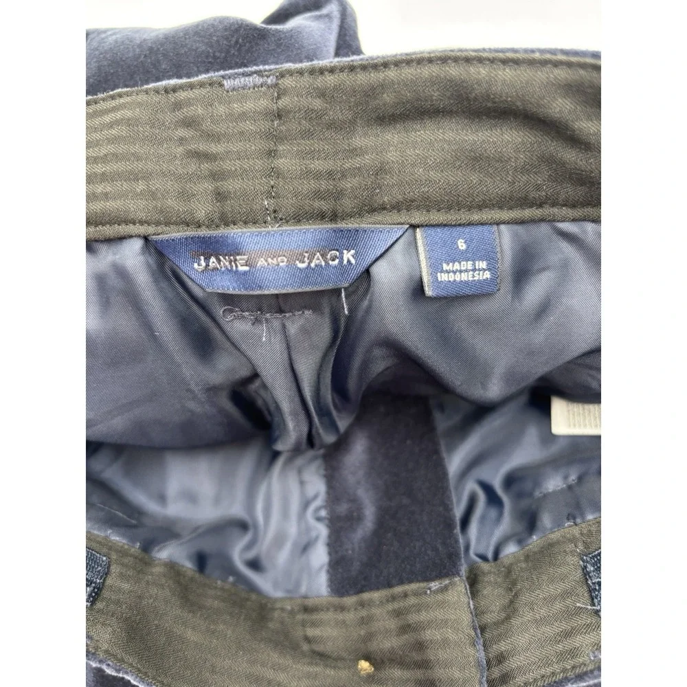Jane and Jack Kids Navy Velour Pants Size 6 Soft Velvet Dress Pull On